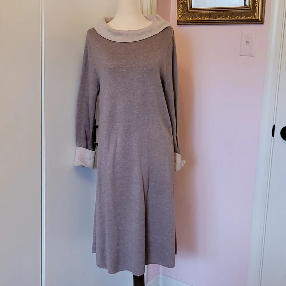 NWOT ADRIENNE VITTADINI oatmeal dress - Picture 2 of 7